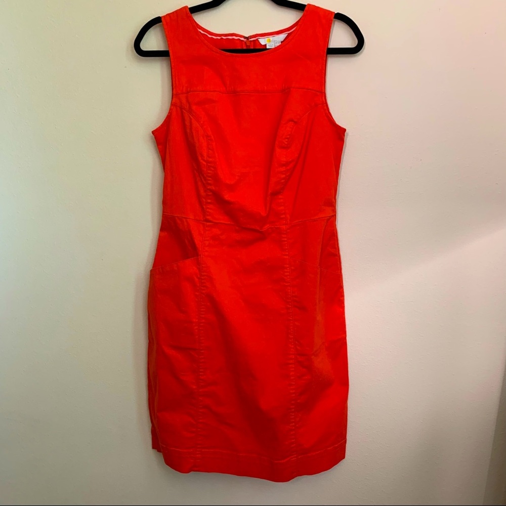 Boden Red Sleeveless Knee High Dress